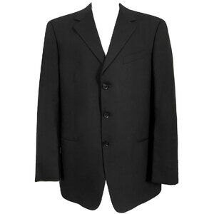 NEW $1195 Neiman Marcus Loro Piana Sportcoat Blazer US 42 L Black Linen USA Made